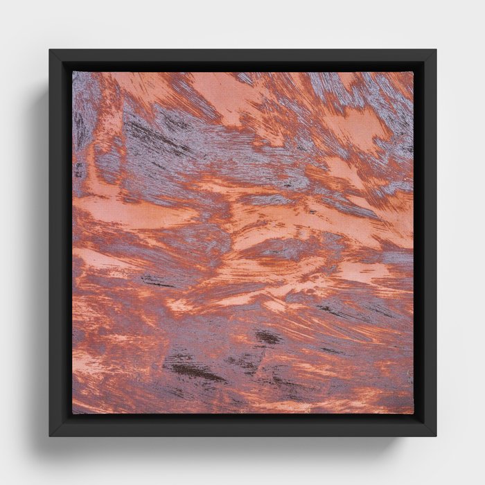 Rusty metal texture Framed Canvas