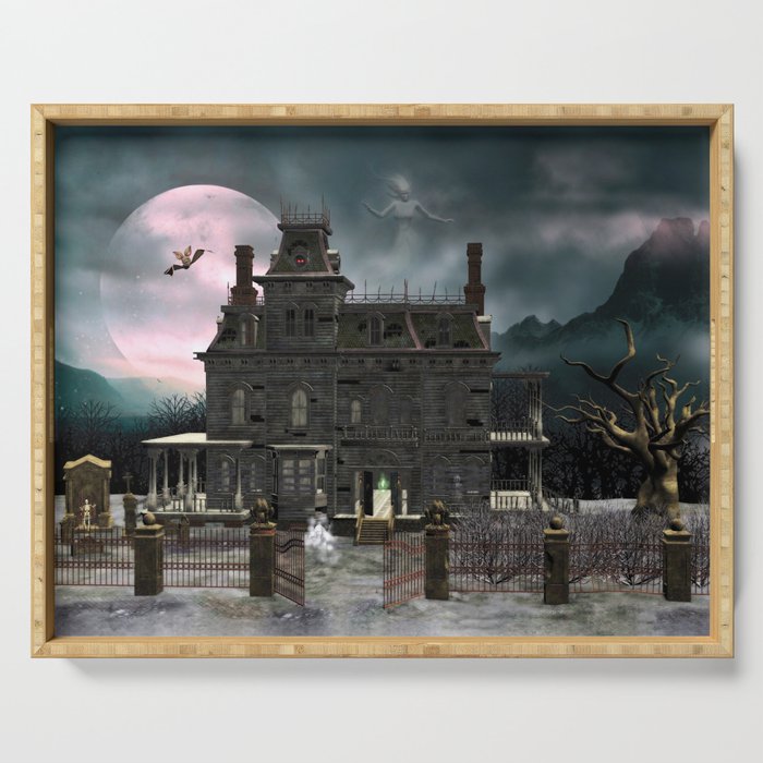 Haunted House 1 Serving Tray