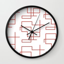 Red square Wall Clock