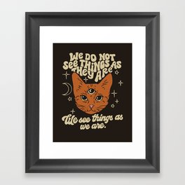 Third Eye Cat Framed Art Print