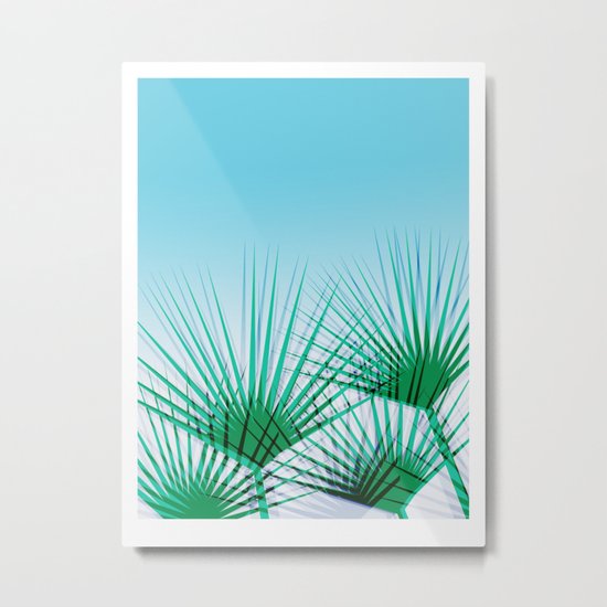 Airhead - memphis throwback retro vintage ombre blue palm springs socal california dreamer pop art Metal Print