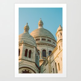 The Basilica of the Sacred Heart in Montmartre, Paris, France. Art Print