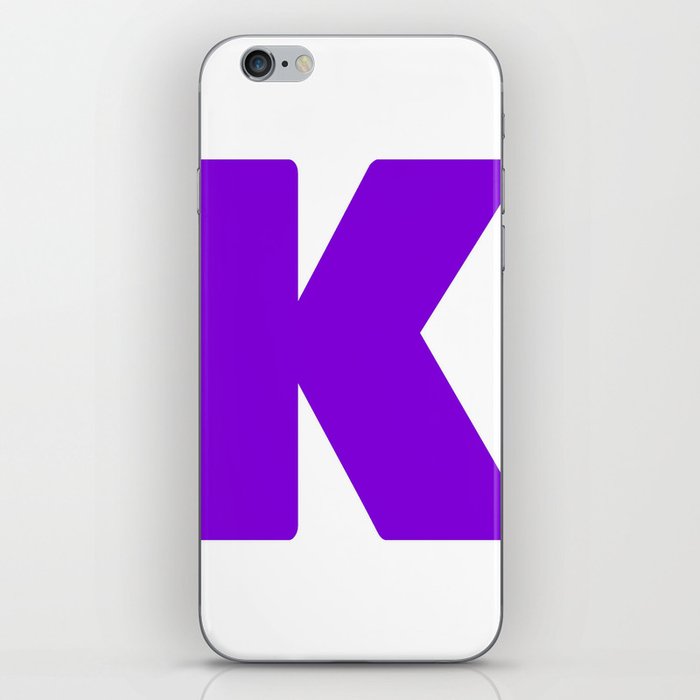 K (Violet & White Letter) iPhone Skin