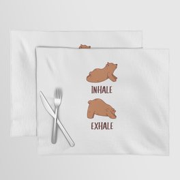 Bear Yoga Cute Bears Sports Inhale Exhale Placemat