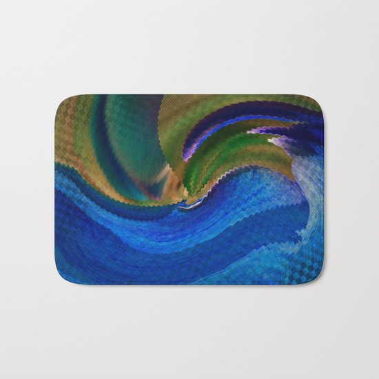 Wild Alaskan Sea Abstract Bath Mat