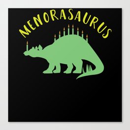 Menosaurus Dinosaur Menorah 2021 Hanukkah Canvas Print