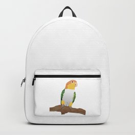 Caique Parrot Backpack | Parrot, Chant, White, Ornithology, Tweet, Graphicdesign, Caique, Animal, Companion, Green 
