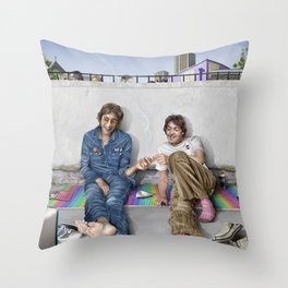 John and Paul get away from it all Throw Pillow
