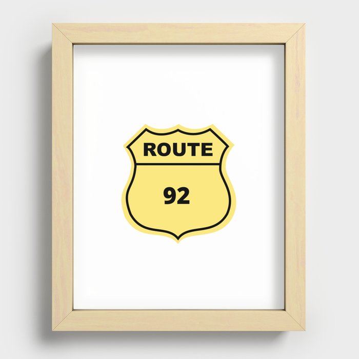 US Route 92 Recessed Framed Print