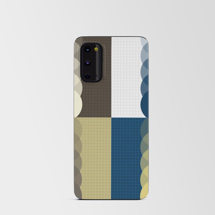 Grid retro color shapes patchwork 4 Android Card Case