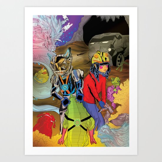 Living In a World of Monsters Art Print
