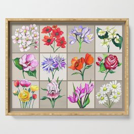 Flowers of Israel, large Serving Tray