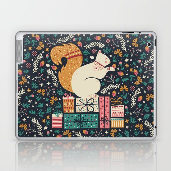 Merry Little Squirrel Laptop & iPad Skin