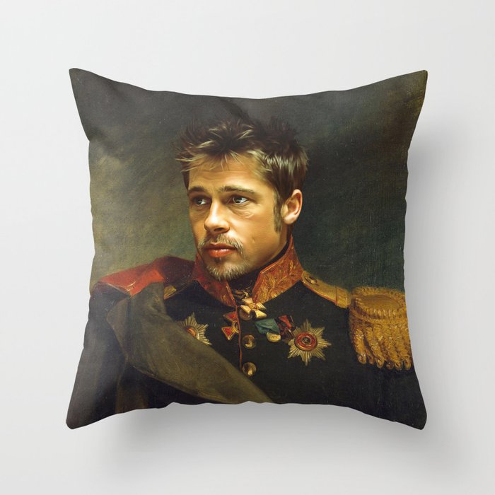 Brad Pitt - replaceface Throw Pillow