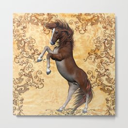 Awesome brown horse  Metal Print