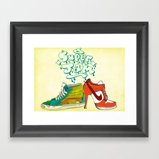 super jam Framed Art Print