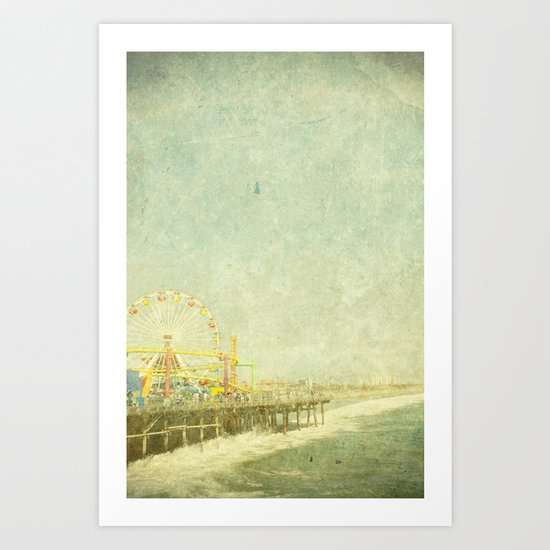 Santa Monica Ferris Wheel Art Print