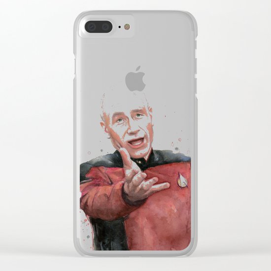 Annoyed Picard Meme Clear iPhone Case