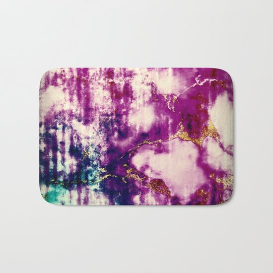 golden crackle Bath Mat