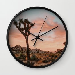Joshua Tree IX / California Desert Wall Clock | Nature, Popart, California, Desert, Love, Graphicdesign, Pattern, Travel, Landscape, Sunset 