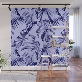 Very Peri 2022 Color Of The Year Violet Blue Periwinkle Tropical Monstera Wall Mural