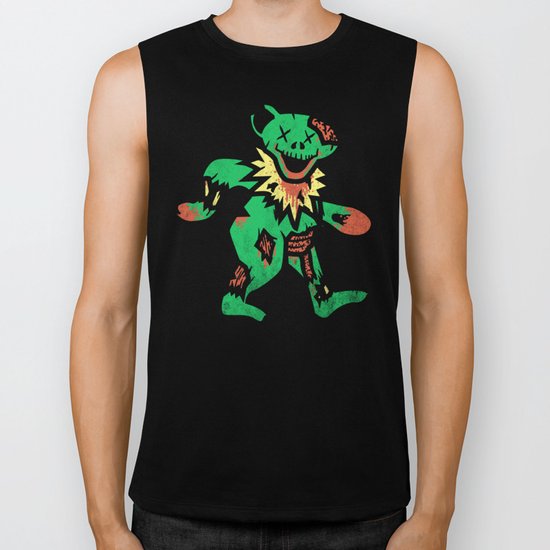 Grateful undead bear Biker Tank