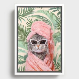 BEVERLY HILLS CAT Framed Canvas