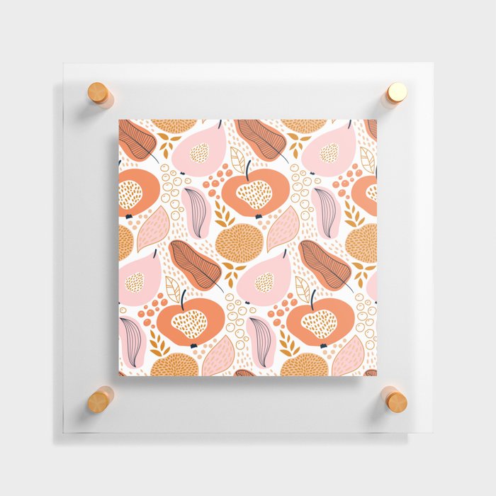 Abstract Peaches Floating Acrylic Print