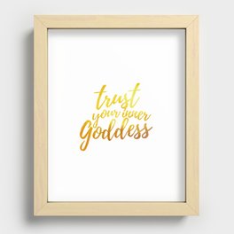 Trust Your Inner Goddess (Gold) Recessed Framed Print
