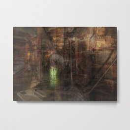 Industrial Decay Metal Print | Digital, Abstract, Architecture, Collage 
