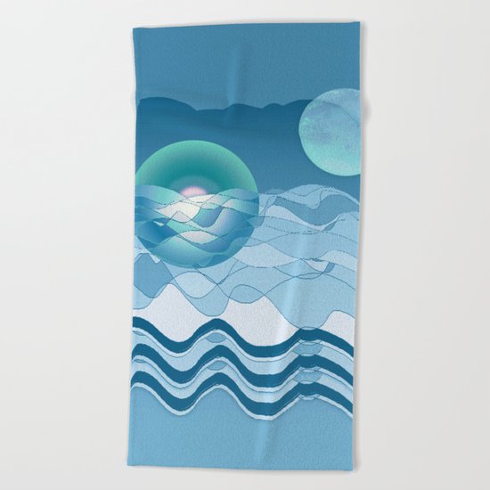Sea Symphony in BLUE Beach Towel
