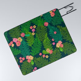 Fern and Flowers Picnic Blanket