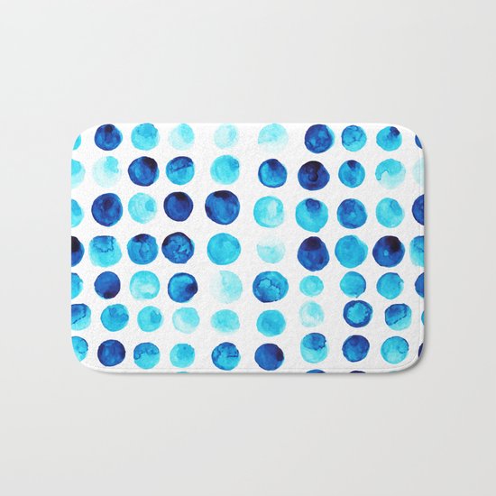 Blue dots Bath Mat