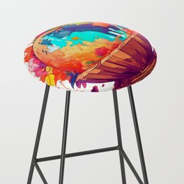 Take care of the world, our world. Bar Stool