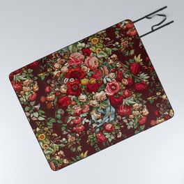 Chintz Pattern- 19th Century Floral Textile Pattern Picnic Blanket