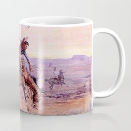 “Bucking Bronco” by Charles M Russell Coffee Mug