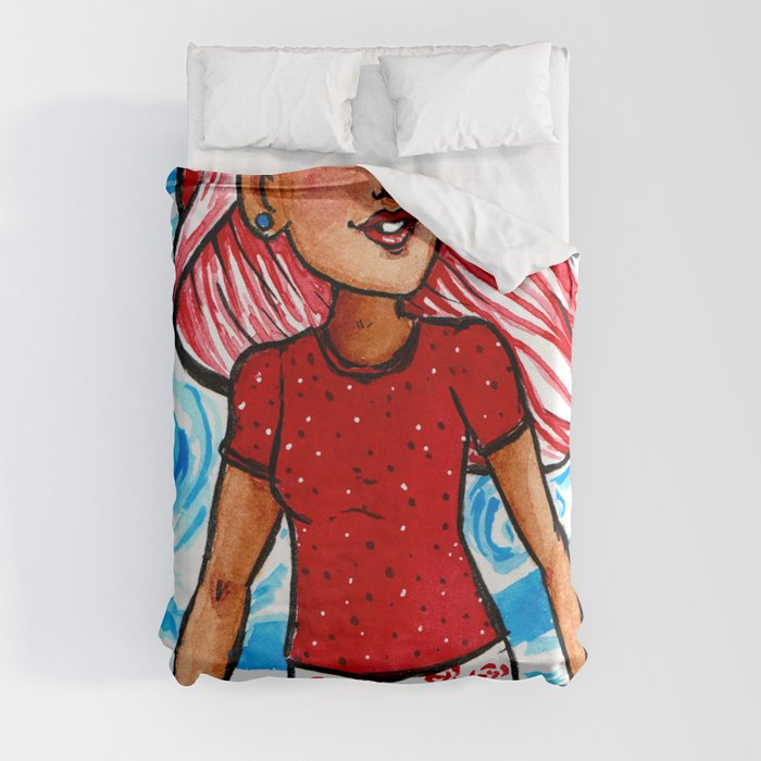 Red and Blue Duvet Cover