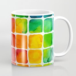 Watercolor Rainbow Squares Coffee Mug