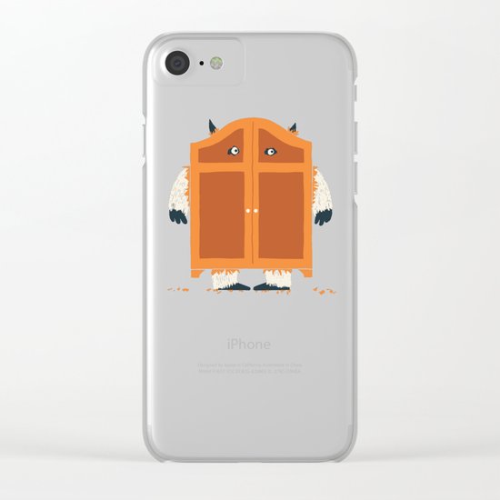 Monster in the closet Clear iPhone Case