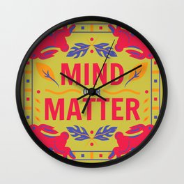 Mind Over Matter Vintage Poster Wall Clock