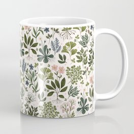 Herbarium ~ vintage inspired botanical art print ~ white Mug