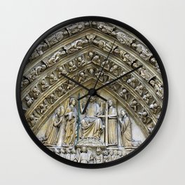 Notre Dame de Paris Cathedral Facade Detail Wall Clock
