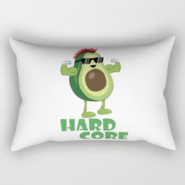 Muscular Hard Core Avocado Funny Rectangular Pillow
