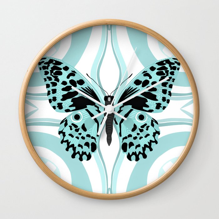 Butterfly - blue Wall Clock