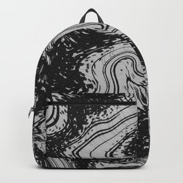 Black Wavy Grunge Backpack