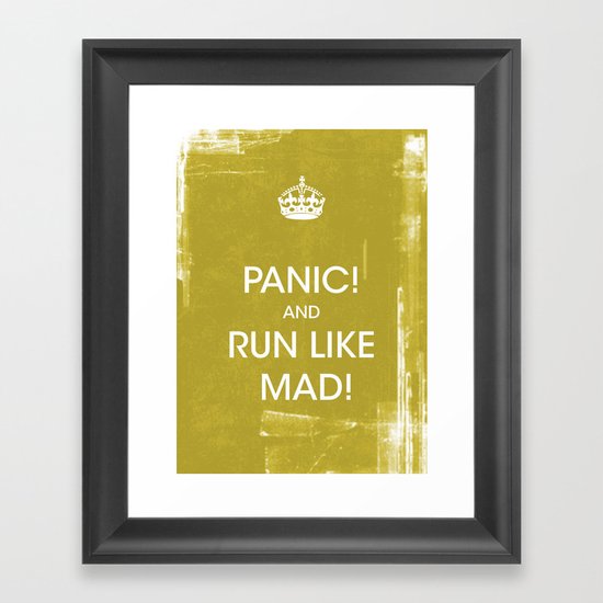 panic in mustard Framed Art Print