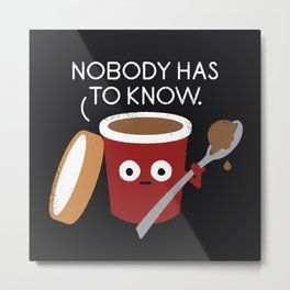 Cold Comfort Metal Print | Sweets, Dieting, Midnightsnack, Food, Curated, Icecream, Dessert, Nobodyhastoknow, Funny, Guilt 