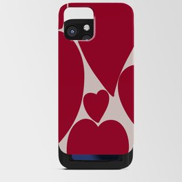 Red Hearts Swirling in Lava Lamp  iPhone Card Case