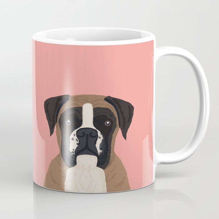 Boxer dog art print cute dog breed customizable pet portrait animal man's best friend dog person  Coffee Mug