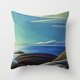Lake Superior No. III, 1923 maritime seascape painting by Lawren Harris Throw Pillow